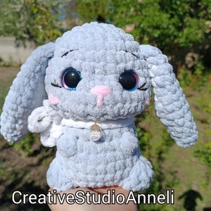 Crochet Bunny Plushie: Handmade Amigurumi Rabbit Toy (20cm)