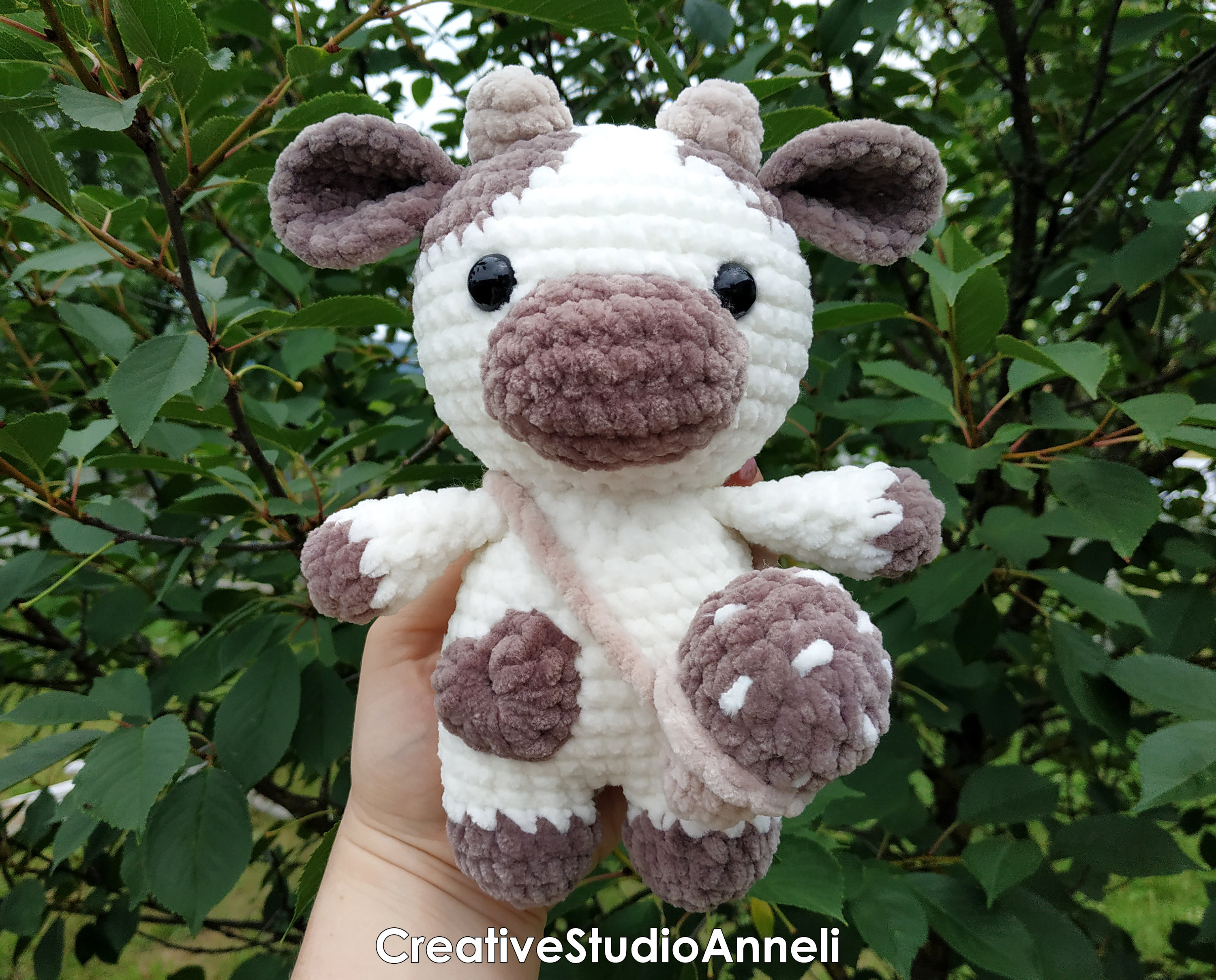 Crochet cow plushie/ Cookie cow/ Brown cow plushie/ Crochet cow toy/ Chubby Milky Cow/ Crochet milk cow/Cute/ Farm animal/ amigurumi/ kawaii