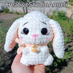 Crochet Bunny Plushie: Handmade Amigurumi Rabbit Toy