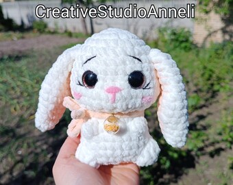 Crochet Bunny Plushie: Handmade Amigurumi Rabbit Toy