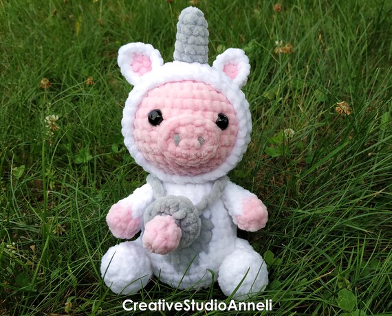 Peluche de ganchillo Baby Pig Juguete de alcancia Amigurumi Animales Amigurumi Regalo Baby Shower Peluche de cerdo unicornio Peluches de animales Decoracion de guarderia Etsy Mexico
