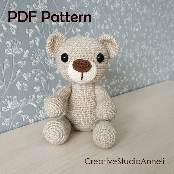 Patrón de oso amigurumi de crochet: Juguete para principiantes e