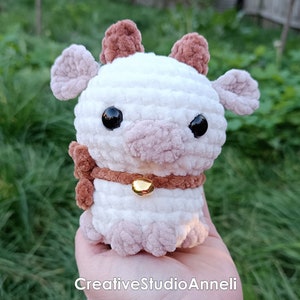Crochet cow plushie/Mini cow/ Strawberry cow plushie/ kawaii cow plush/ Chubby Milky Cow/ amigurumi cow/ Cute/ Farm animal/ animal plushies