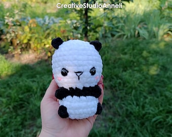 Crochet Panda Plushie: Handmade Amigurumi Stuffed Toy