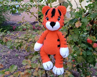 Crochet Tiger Plushie: Exclusive Amigurumi Toy, Nursery Decor