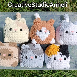 Crochet Cat Plushie/ Amigurumi cat/ animal plushies/ cat plush/ kitten/ kitty/ pocket plushies/ stuffed cat toy/ Christmas gift/ home decor