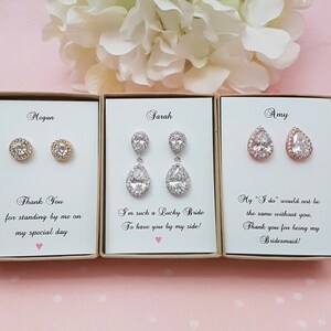 bridesmaid jewelry earrings