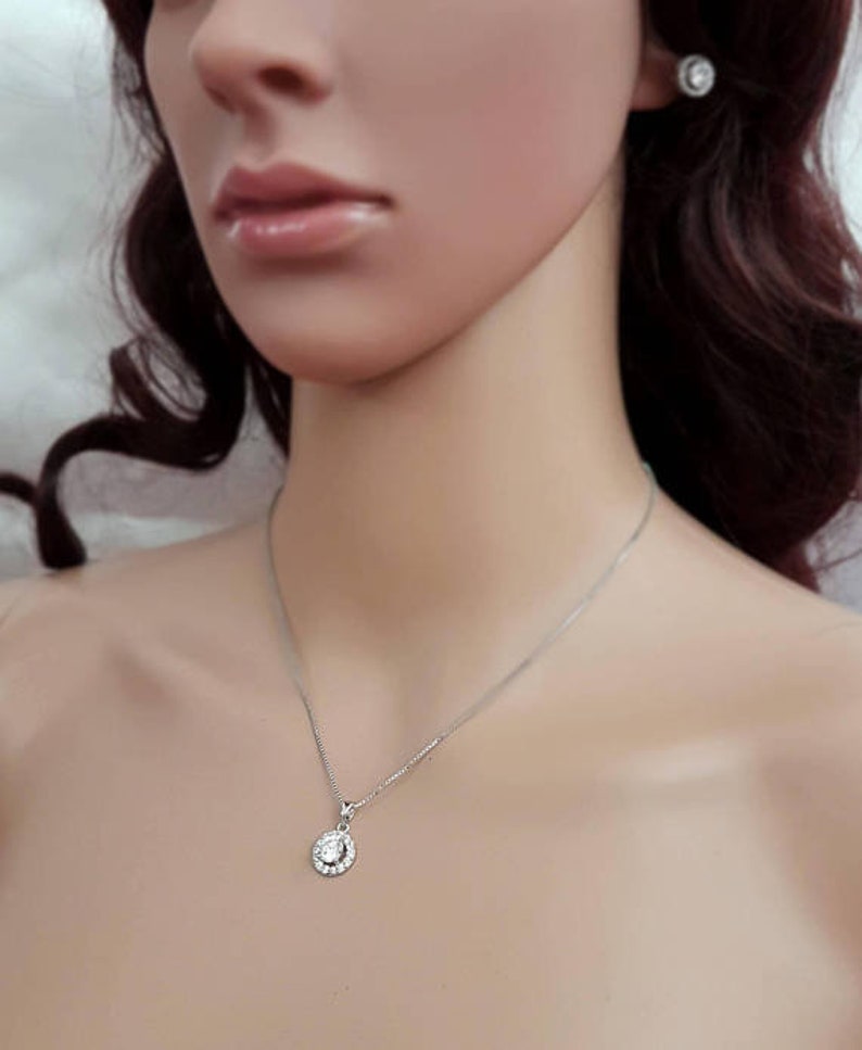 Bridesmaid Gift Rose Gold Bridesmaid Jewelry Set Pear Earrings Round Necklace Bridesmaid Proposal Box Set Personalized Wedding Party Gifts