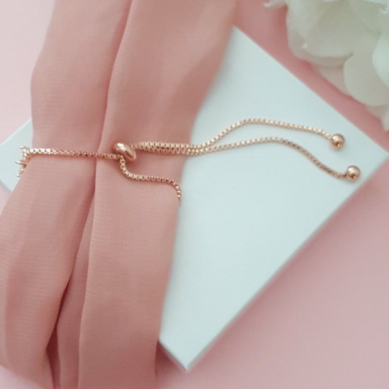 Thank you for being my bridesmaid Jewelry set Rose Gold Teardrop Earrings Bracelet Bridal party set Bridesmaid Earrings Bridesmaid Gifts