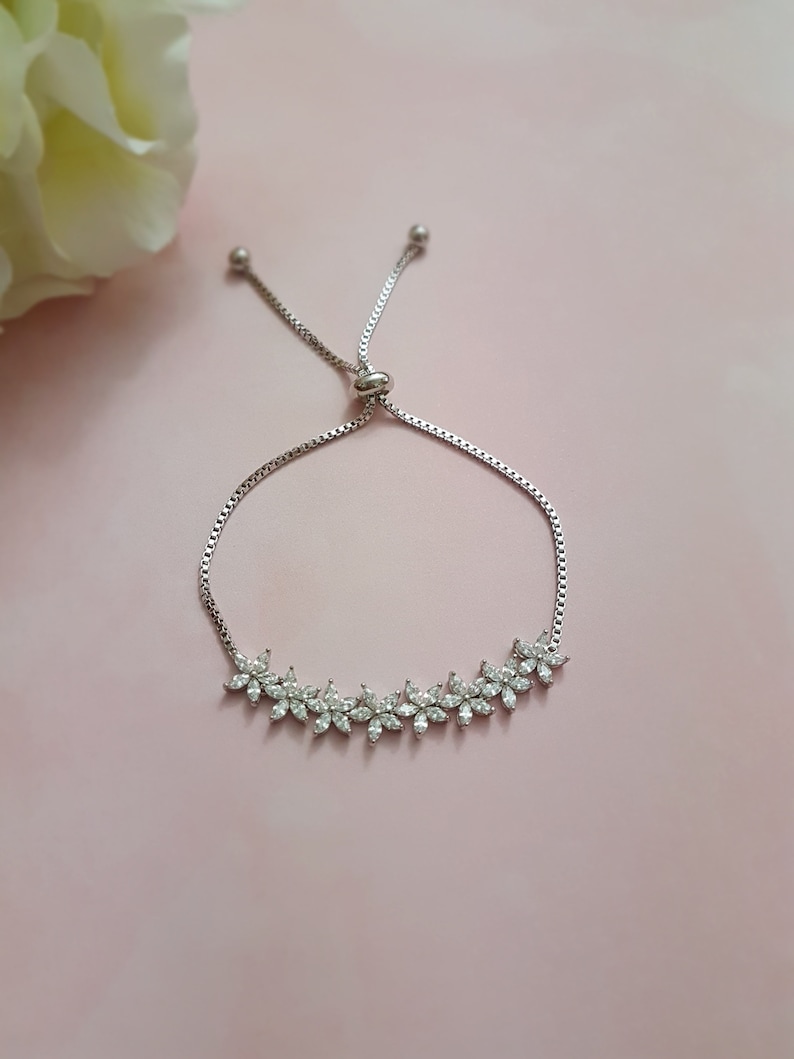 Thank you for being my bridesmaid Jewelry set Rose Gold Teardrop Earrings Bracelet Bridal party set Bridesmaid Earrings Bridesmaid Gifts