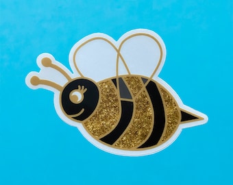 Glitter Bee Sticker