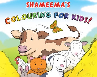 Arabic Farm Animals Coloring Book: Learn Arabic, Ages 3+