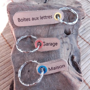 Porte clé cuir personnalisé - Gîtes Maison - Gravure Laser