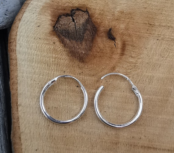 Paire De Boucles D'oreilles Pendantes En Argent Massif 925 - Style Créole Ancien - Fermoir Dormeuse
