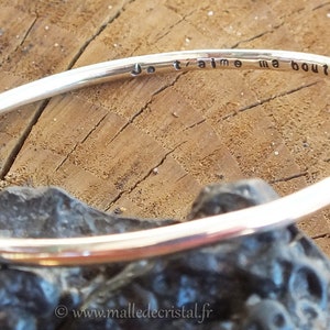 Sterling Silver Bangle Bracelet 3mm with Custom Engraving OFFERED image 3