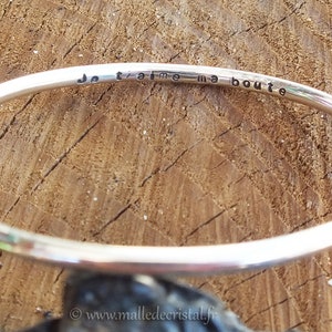 Sterling Silver Bangle Bracelet 3mm with Custom Engraving OFFERED