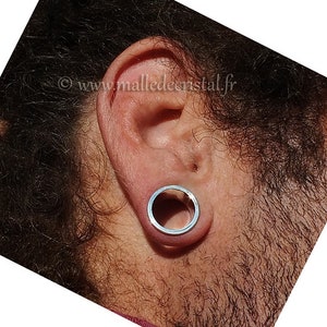 Silver Sterling Tunnel Ear plug Piercing 100% handmade For 1 piece image 7