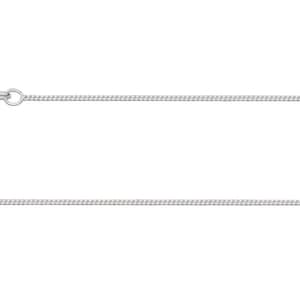 Silver sterling chain - Fine diamond curb chain - Certified 925