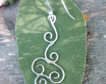 925 Silver earring -- Plant worlds and Ayahuasca -- Original handmade creation