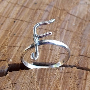 Anillo de plata Letras del alfabeto