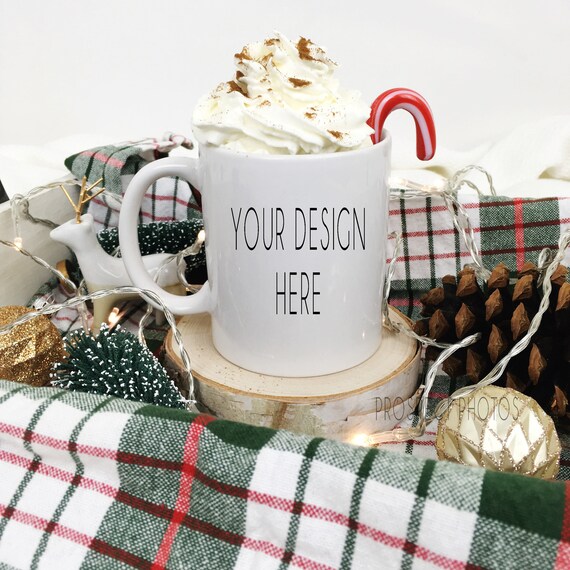 Free Holiday Coffee Mug Mockup Styled Stock Photo (PSD