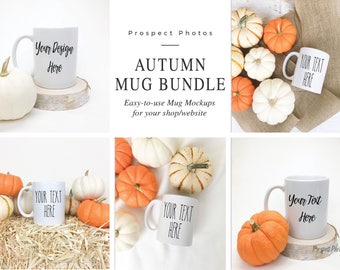 Fall Coffee Mug Bundle | Styled Stock Photography| Autumn Mug Mockup | Instagram photos | Product mockup