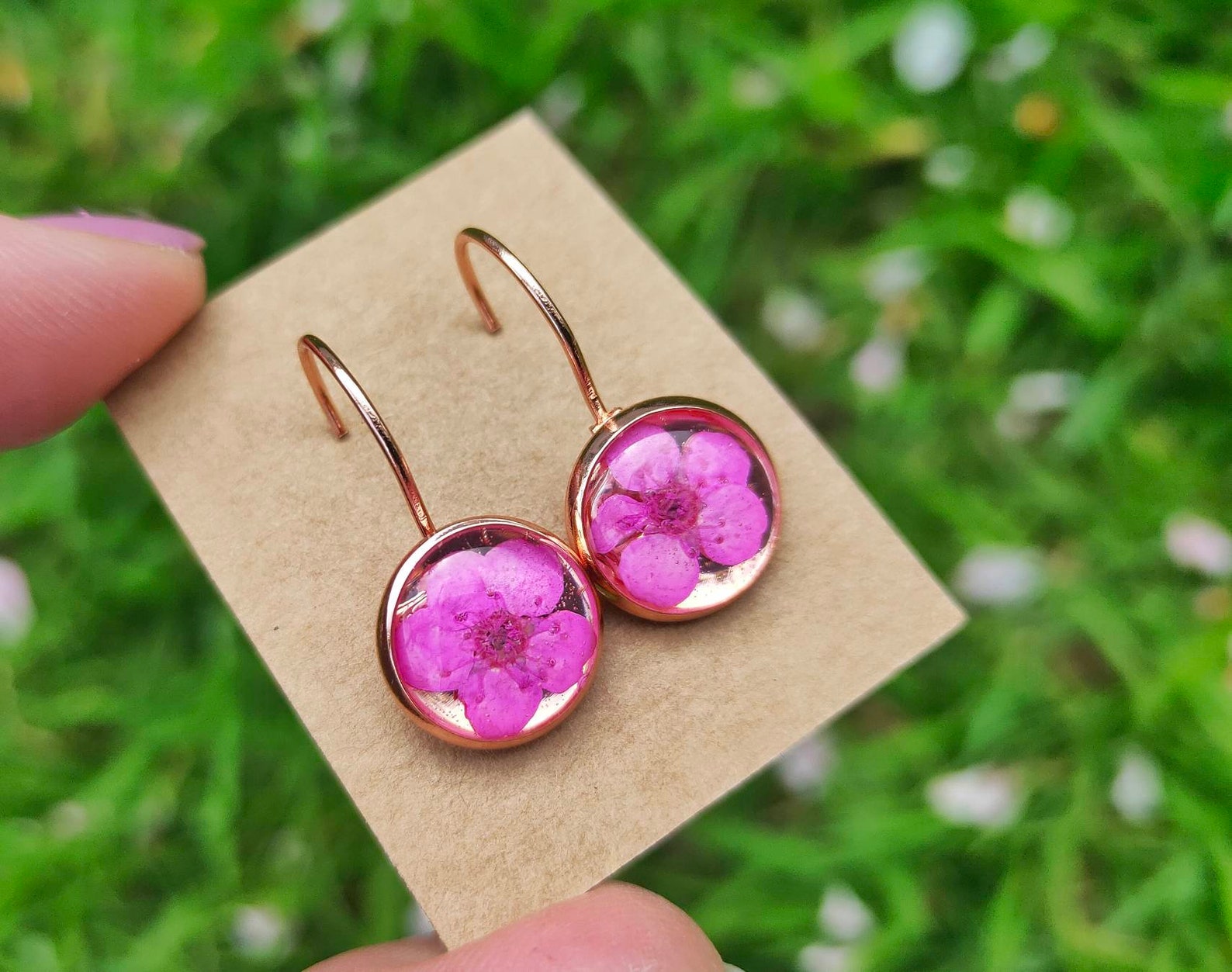 Pendientes de flores rosas verdaderas joyas de flores Etsy Pendientes de flores rosas verdaderas joyas de flores Etsy