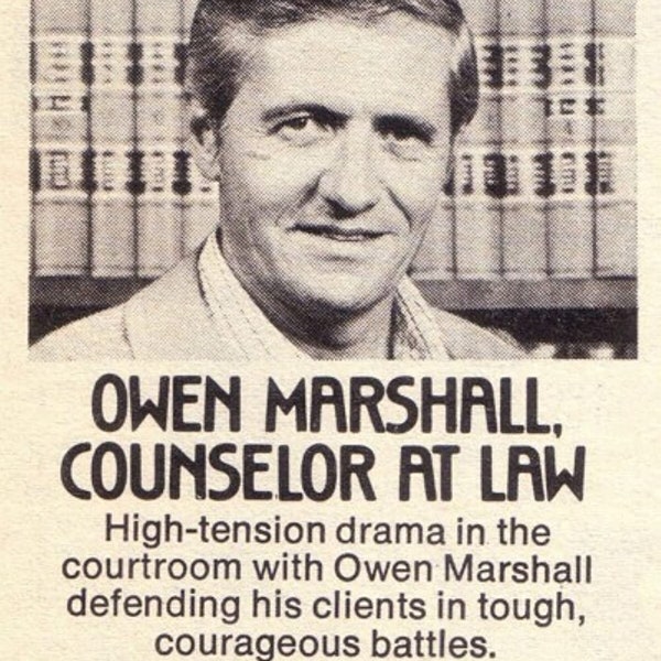 Owen Marshall, conseiller en droit (série télévisée 1971-1974, 31 épisodes) DVD-R