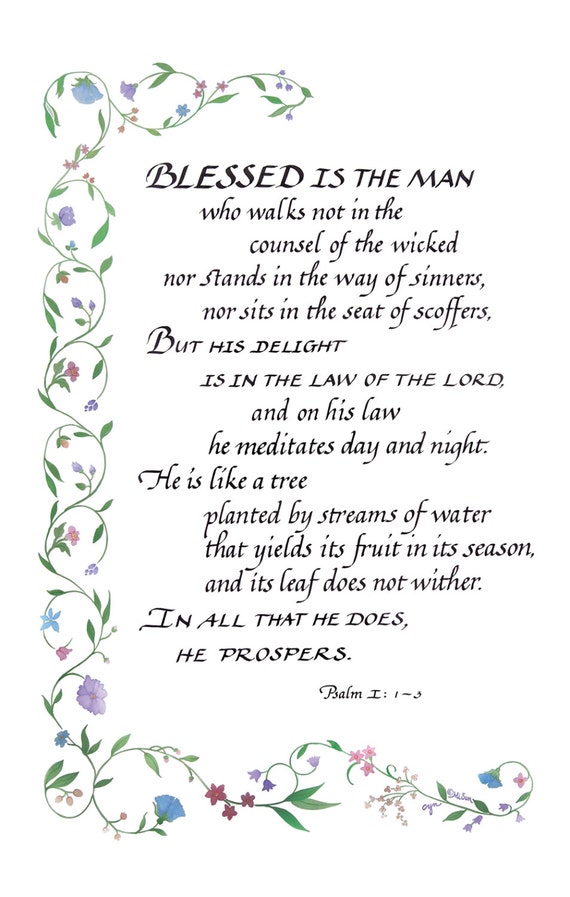 Psalm 1: 1-3 | Etsy