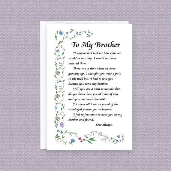 70+ Best Brother Poems That Reflect Love And Care