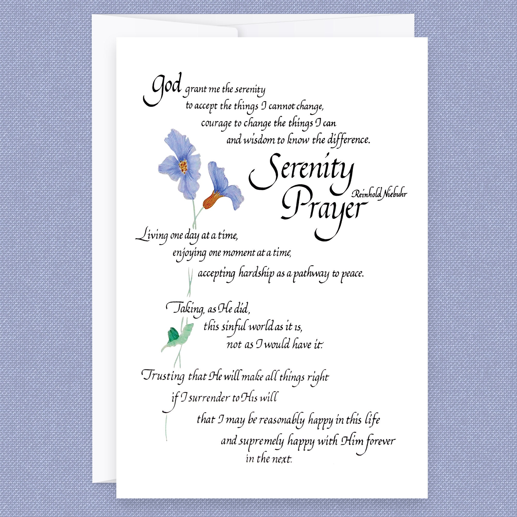 Full Serenity Prayer Card Original Longer Version Serenity - Etsy