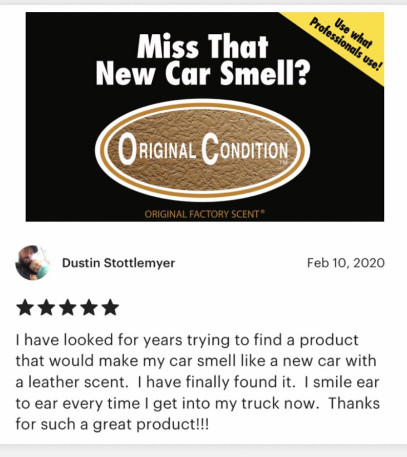 Luxury New Car Smell Original Factory Scent Air Freshener Etsy