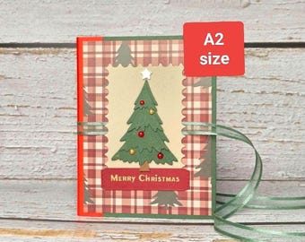Christmas booklet Woodland Christmas theme, Personalised multiple Gift Card Holder book, A2 size,