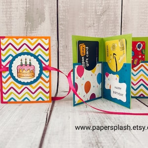 Livre avec plusieurs porte-cartes d'anniversaire, mini livret avec porte-cartes, cadeau d'anniversaire pour les enfants, porte-monnaie/caisse.