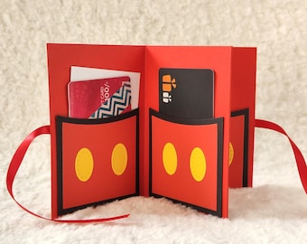 Mickey Mouse Gift Card Holder: Cartoon Mini Booklet