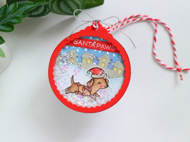 Dachshund dog christmas tree shaker ornament tags, Personalisable, pet animal shaker tags for holiday gifts, gift for pet owners image 4