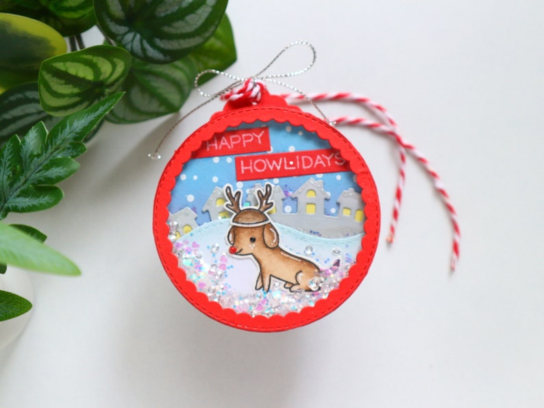 Dachshund dog christmas tree shaker ornament tags, Personalisable, pet animal shaker tags for holiday gifts, gift for pet owners image 6