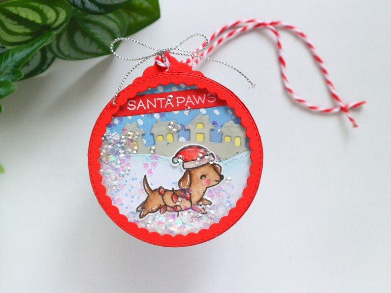 Dachshund dog christmas tree shaker ornament tags, Personalisable, pet animal shaker tags for holiday gifts, gift for pet owners image 5