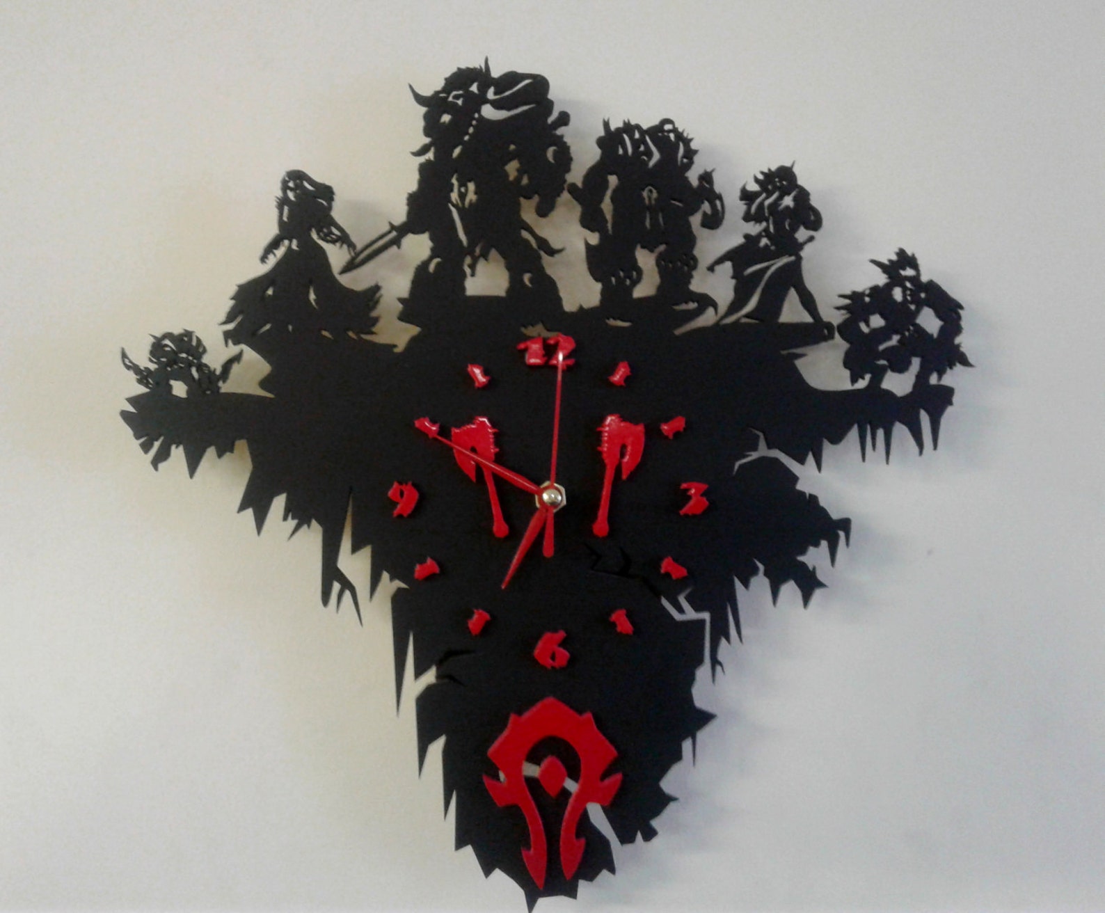 World of Warcraft Horde wooden wall clock Etsy