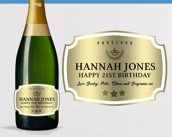 Personalised prosecco bottle label - Perfect Celebration/Birthday/Wedding/Engagement gift/ANY OCCASION or EVENT