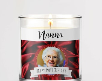 Personalised photo candle/sticker label - Perfect Mother's Day/Grandma gift Celebration/Birthday/Wedding/Engagement gift/All occasions