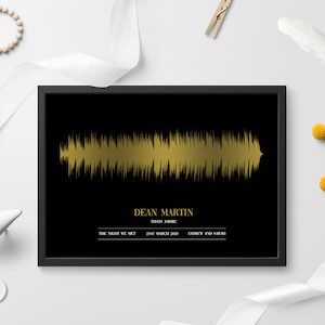 Custom Soundwave Art Print, Favourite Song/artist Fantastic Engagement/wedding/valentine&#39;s gift Any Occasion framed/unframed