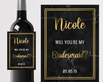 Personalised Will you be my Bridesmaid? Custom Wedding Favour/Gift/Thank you Personalized wedding marble ideas/Bride/Groom/Maid of honor