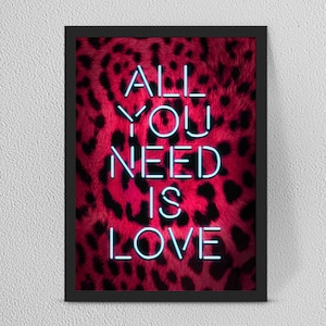 Personalised YOUR WORDS/QUOTE Neon Print/Custom Quote Gift Art - Home decor/Wallart/Office print/ Kitchen artwork/ Fantastic gift idea