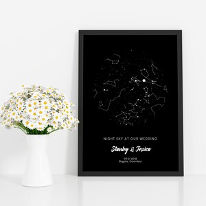 Personalisierte Hochzeitskarte/ Sternbild Nachthimmel Karte - Fantastische Verlobung/Hochzeit/Valentinstagsgeschenk - Nachthimmel