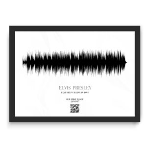 Personalised Soundwave Art Print, Favourite Song, voice wave/artist Fantastic sound wave anniversary gift Any Occasion framed/unframed