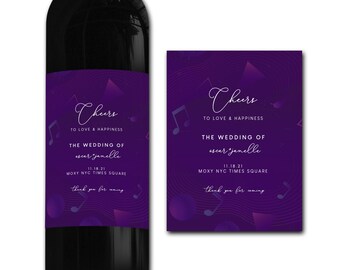 Personalised Wedding Wine bottle label - Ideal Celebration/Anniversary/Birthday/Wedding gift personalized bottle label