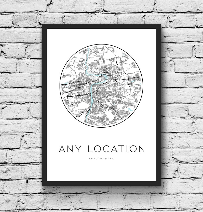 Personalised Custom CITY Map Poster Art home Etsy UK