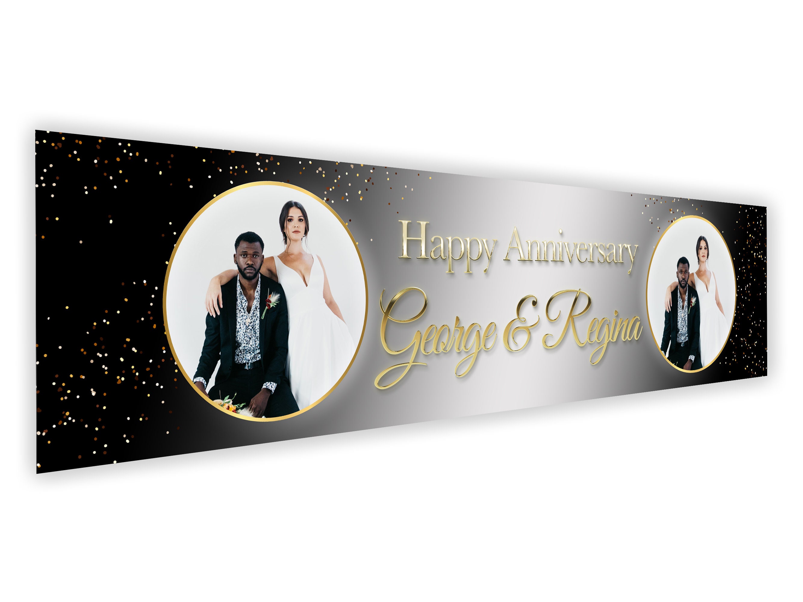 Striscione Con Palloncini Per Anniversario Di Matrimonio – Ghirlanda Bandierine Con Scritta Happy Anniversary