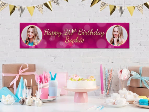 Personalisiertes Peppa Pig Geburtstagsbanner – Mit Namen & Alter, 2 Stück